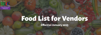 NEW FOOD LIST EFFECTIVE JANUARY 1, 2023